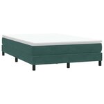 vidaXL Sommier à lattes de lit et matelas vert foncé 160x220cm velours