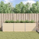 vidaXL Jardinière Ivoire 195 x 100 x 45 cm Acier galvanisé