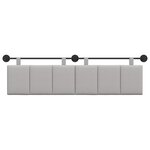 vidaXL Tête de lit suspendue Gris nuage Tissu