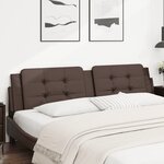 vidaXL Coussin de tête de lit Zadar marron 200 cm similicuir