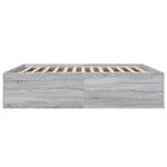 vidaXL Cadre de lit sans matelas sonoma gris 200x200 cm