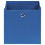 vidaXL Boîtes de rangement 4 Pièces Tissu intissé 28x28x28 cm Bleu