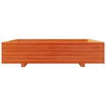 vidaXL Jardinière cire marron 110x110x26 5 cm bois de pin massif