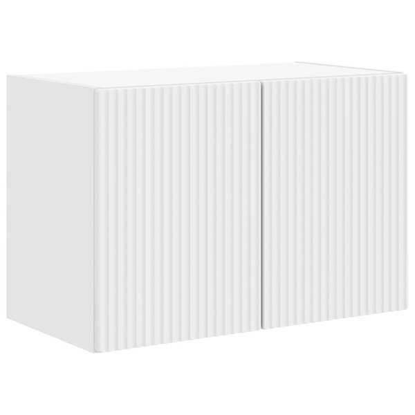 vidaXL Meuble TV mural Blanc 59 5 x 31 x 40 cm Bois d'ingénierie