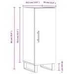 vidaXL Buffet Sonoma gris 34 5x34x90 cm Bois d'ingénierie