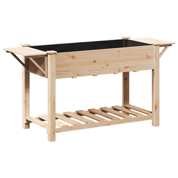 vidaXL Cache-pot de jardin avec étagère Beige 155 x 59 x 76 5 cm