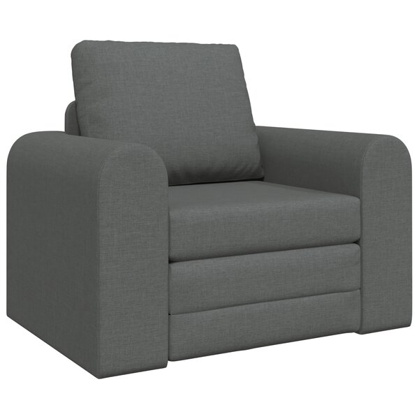 vidaXL Canapé-lit de sol 2-en-1 Gris Foncé 98x71x83 cm Tissu