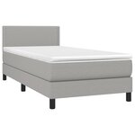 vidaXL Sommier à lattes de lit avec matelas et LED Gris clair 90x190cm