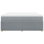 vidaXL Sommier à lattes de lit avec matelas Gris clair 180x200cm Tissu