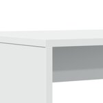 vidaXL Ensemble table à manger et bancs 3Pièces blanc bois d'ingénierie