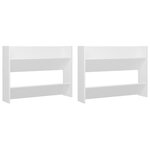 vidaXL Armoires à chaussures murales 2 Pièces Blanc 80x18x60 cm Aggloméré