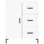 vidaXL Buffet haut Blanc 69 5x34x180 cm Bois d'ingénierie