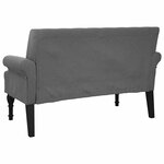 vidaXL Banc avec dossier Gris foncé 120 x 62 x 75 5 cm Tissu