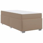 vidaXL Cadre de lit avec matelas Cappuccino 80 x 200 cm tissu