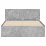 vidaXL Cadre de lit sans matelas gris béton 120x190 cm