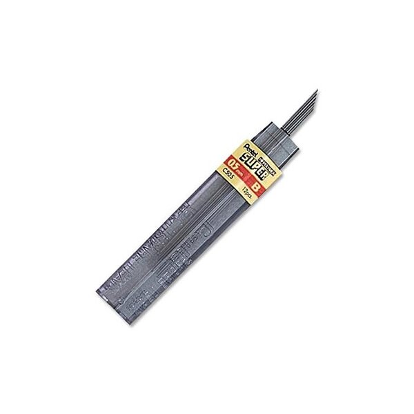 Etui de 12 mines HI-POLYMER SUPER 0 5 mm B PENTEL