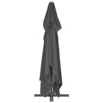 vidaXL Parasol de jardin en porte-à-faux avec mât en aluminium noir