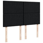 VidaXL Cadre de lit ottoman avec matelas noir 140x200 cm tissu