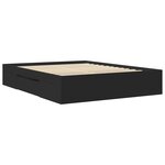 vidaXL Cadre de lit sans matelas noir 150x200 cm bois d'ingénierie
