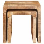 vidaXL Tables d'appoint Marron Bois Recyclé Solide