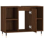 vidaXL Armoire salle de bain chêne marron 80x33x60cm bois d'ingénierie