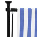vidaXL Store roulant d'extérieur bleu et blanc 200x270 cm tissu acier
