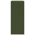 vidaXL Buffet vert olive 67x39x95 cm acier