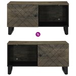 vidaXL Table basse noir 80x50x40 cm bois massif de manguier