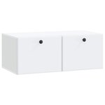 vidaXL Meuble TV mural 78 5 x 41 x 30 cm Blanc Bois d'ingénierie