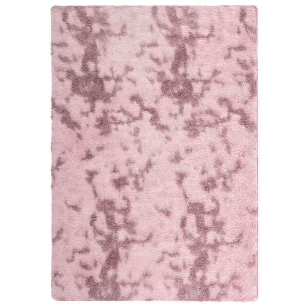 vidaXL Tapis Shaggy à poils longs NAVARRA rose poudré 120x170 cm