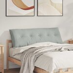 vidaXL Coussin de Dos Gris clair 140 x 50 cm Tissu en velours côtelé