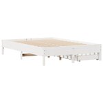 vidaXL Cadre de lit sans matelas blanc 140x200 cm bois de pin massif