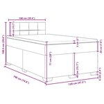 vidaXL Sommier à lattes de lit avec matelas taupe 120x190 cm tissu