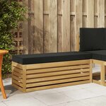 vidaXL Banc de Jardin Bois d'Acacia Massif Blanc