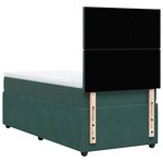vidaXL Sommier à lattes de lit avec matelas Vert foncé 90x190 cm