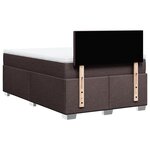 vidaXL Sommier à lattes de lit avec matelas Marron foncé 120x200 cm