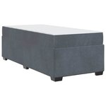 vidaXL Cadre de lit avec matelas Gris foncé 90 x 200 cm Velours