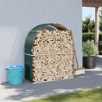 vidaXL Porte-bûches vert 120x45x140 cm acier galvanisé