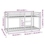 vidaXL Lit superposé sans matelas 80x200 cm bois de pin massif