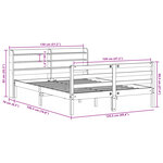 vidaXL Cadre de lit avec tête de lit sans matelas 120x190 cm