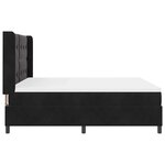 vidaXL Lit à ressorts avec matelas Noir 180 x 200 cm Velours