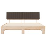 vidaXL Cadre de lit avec tête de lit rembourrée Taupe 200 x 200 cm