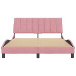 vidaXL Cadre de lit sans matelas Hanko rose 140x200 cm velours