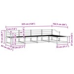 vidaXL Ensemble de canapés d'extérieur 5 pc Naturel