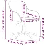 vidaXL Chaises pivotantes à manger lot de 2 Crème Velours