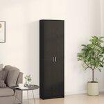 vidaXL Armoire en Chêne Noir 55x25x189 cm Bois d'Ingénierie