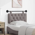 vidaXL Tête de lit suspendue Taupe Tissu