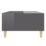 vidaXL Table basse gris brillant 103 5x60x35 cm bois d'ingénierie