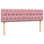 vidaXL Sommier à lattes de lit avec matelas rose 160x220 cm velours