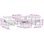 vidaXL Ensemble de canapés d'extérieur 9 pc Blanc et crème